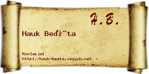 Hauk Beáta névjegykártya